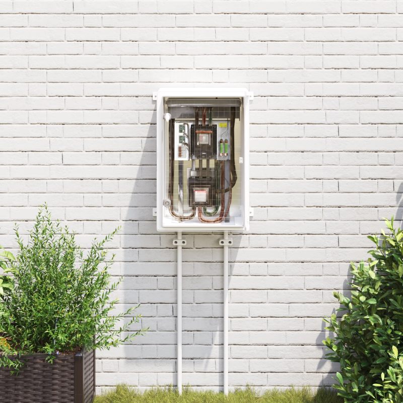 vidaXL Kontroles skapis Pelēka 40 x 20 x 60 cm ABS plastmasa