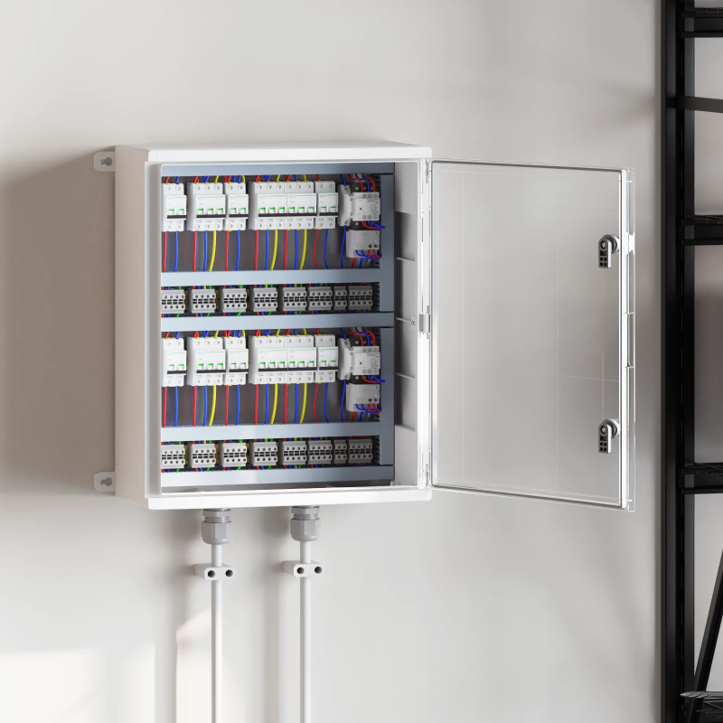 vidaXL Kontroles skapis Pelēka 50 x 22 x 60 cm ABS plastmasa