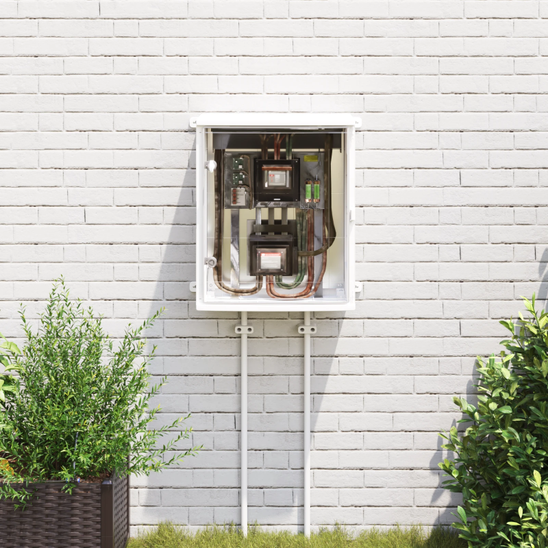 vidaXL Kontroles skapis Pelēka 50 x 22 x 60 cm ABS plastmasa