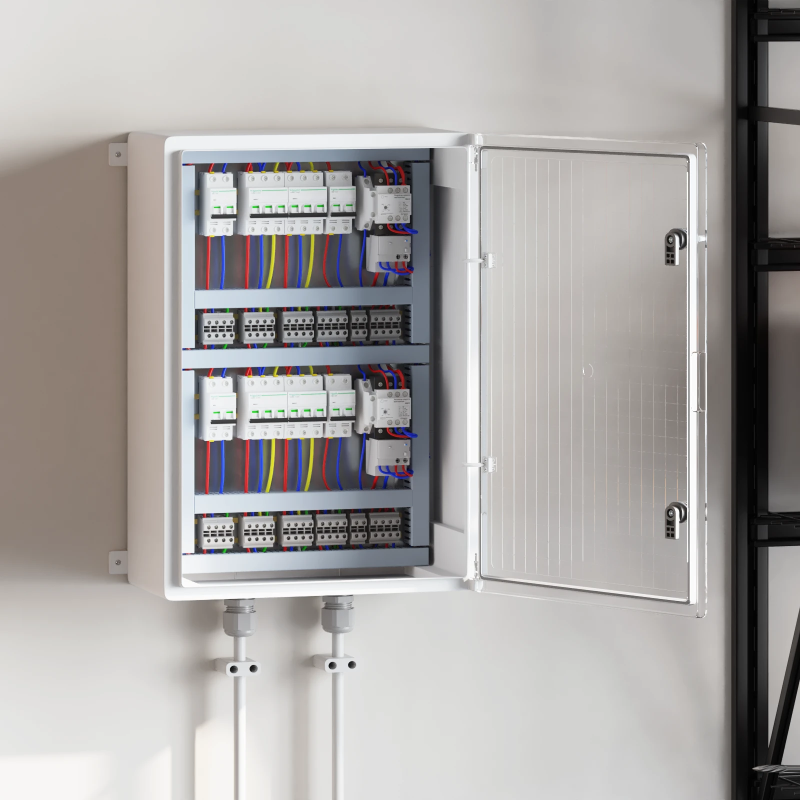 vidaXL Kontroles skapis Pelēka 50 x 24,5 x 70 cm ABS plastmasa