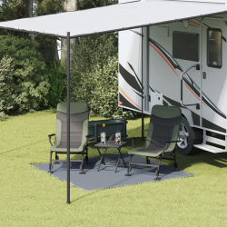 vidaXL Telts paklājs Zila un pelēka 200 x 200 cm Polietilēns