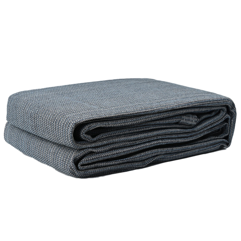 vidaXL Telts paklājs Zila un pelēka 200 x 200 cm Polietilēns