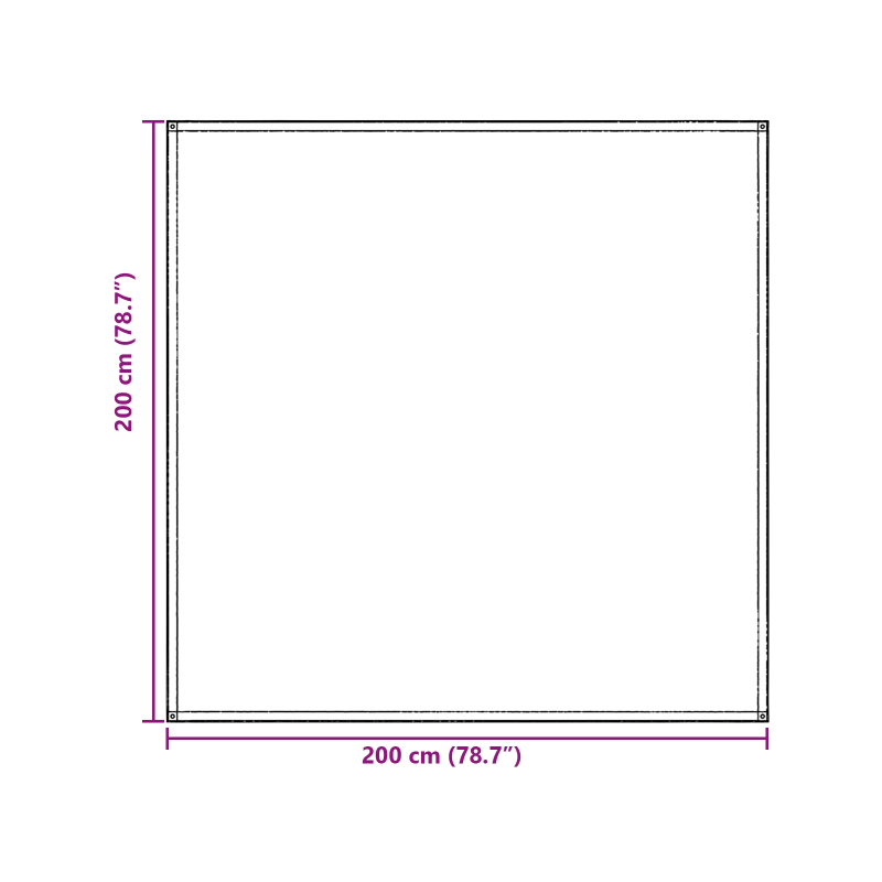 vidaXL Telts paklājs Zila un pelēka 200 x 200 cm Polietilēns