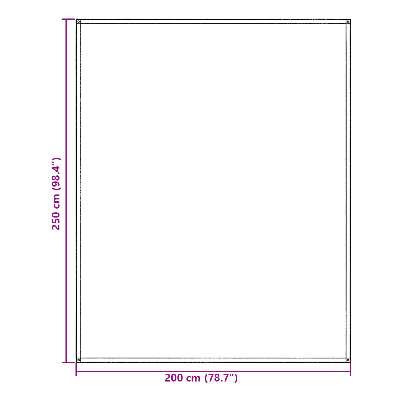 vidaXL Telts paklājs Zila un pelēka 200 x 250 cm Polietilēns