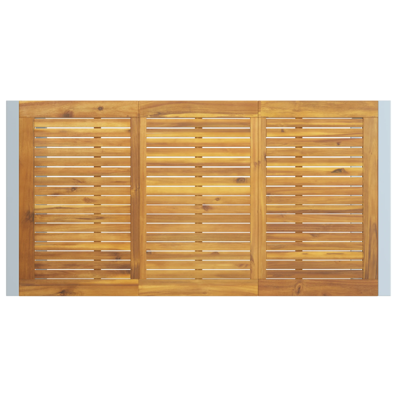 vidaXL Dārza ēdamais galds Pelēka 160 x 80 x 75 cm Cietā akācijas koks
