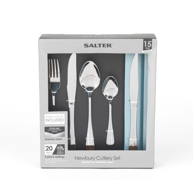 Salter BW086282EU7 Newbury Cutlery Set – 20 Piece