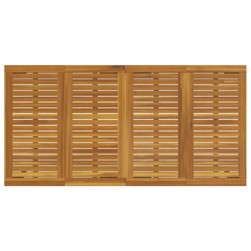 vidaXL Āra galds Dabīgs un melns 180 x 90 x 75 cm Cietā akācijas koks