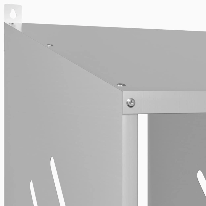 vidaXL vistu ligzdošanas kaste ar 3nodalījumiem cinkota sudraba metāla