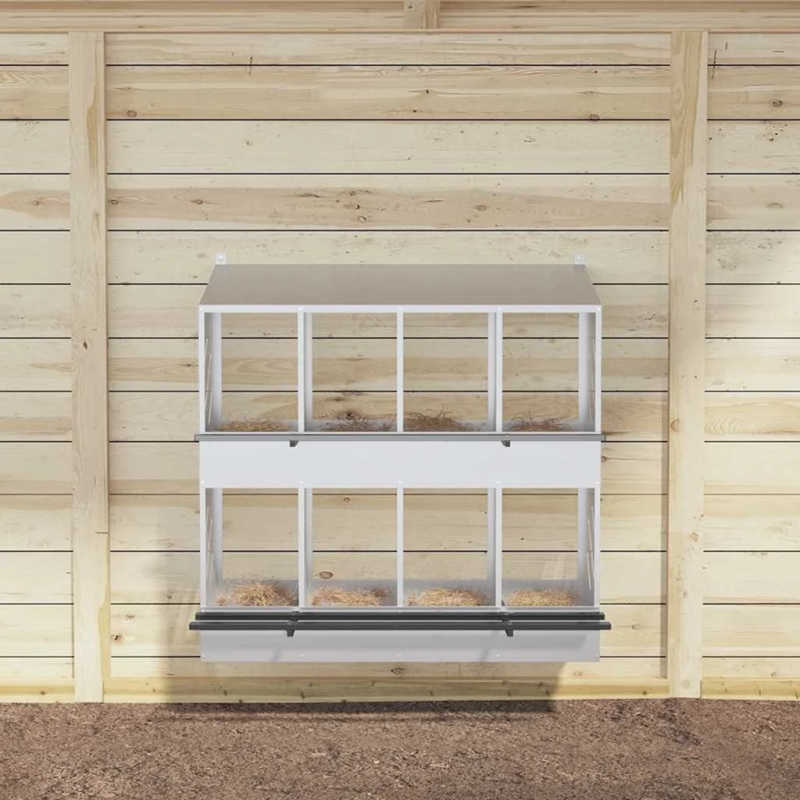 vidaXL vistu ligzdošanas kaste ar 8nodalījumiem cinkota sudraba metāla