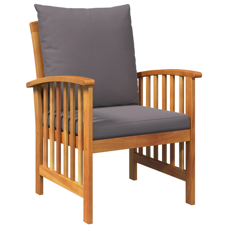 vidaXL Dārza dīvānu komplekts 3 pcs Eļļa dabīgā Cietā akācijas koks