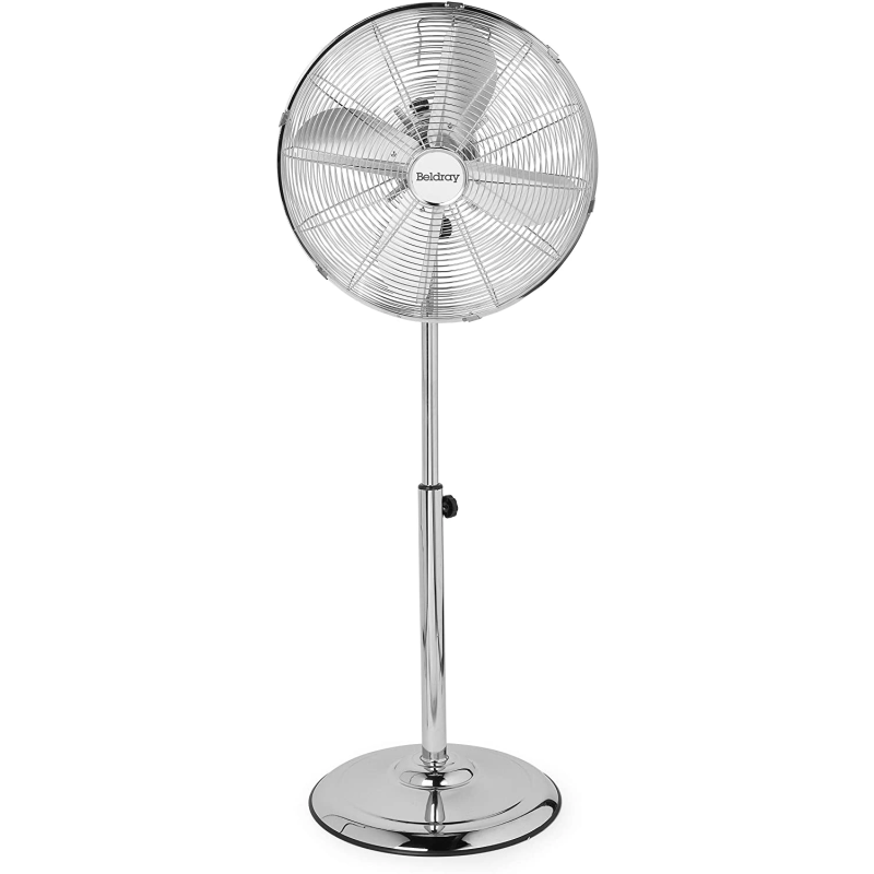 Beldray EH3263VDE chrome pedestal fan
