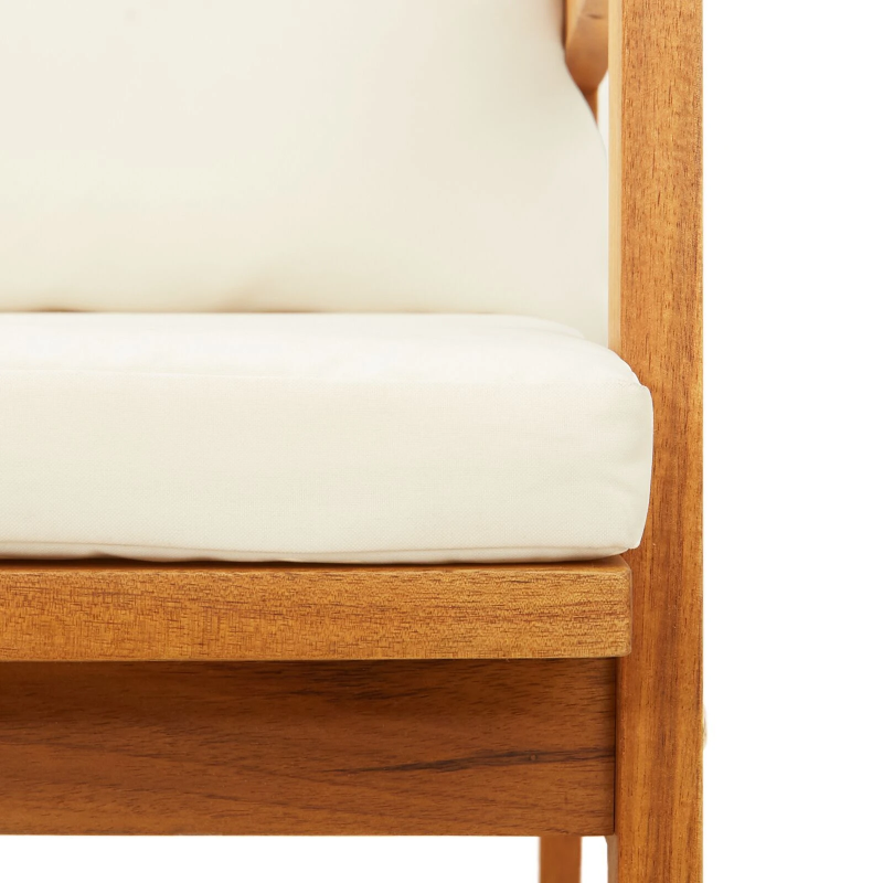 vidaXL Dārza sols ar spilvenu Eļļa dabīgā Cietā akācijas koks