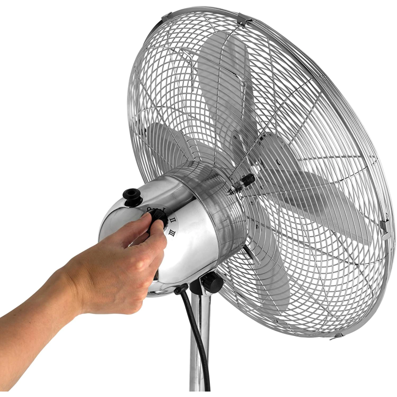 Beldray EH3263VDE chrome pedestal fan