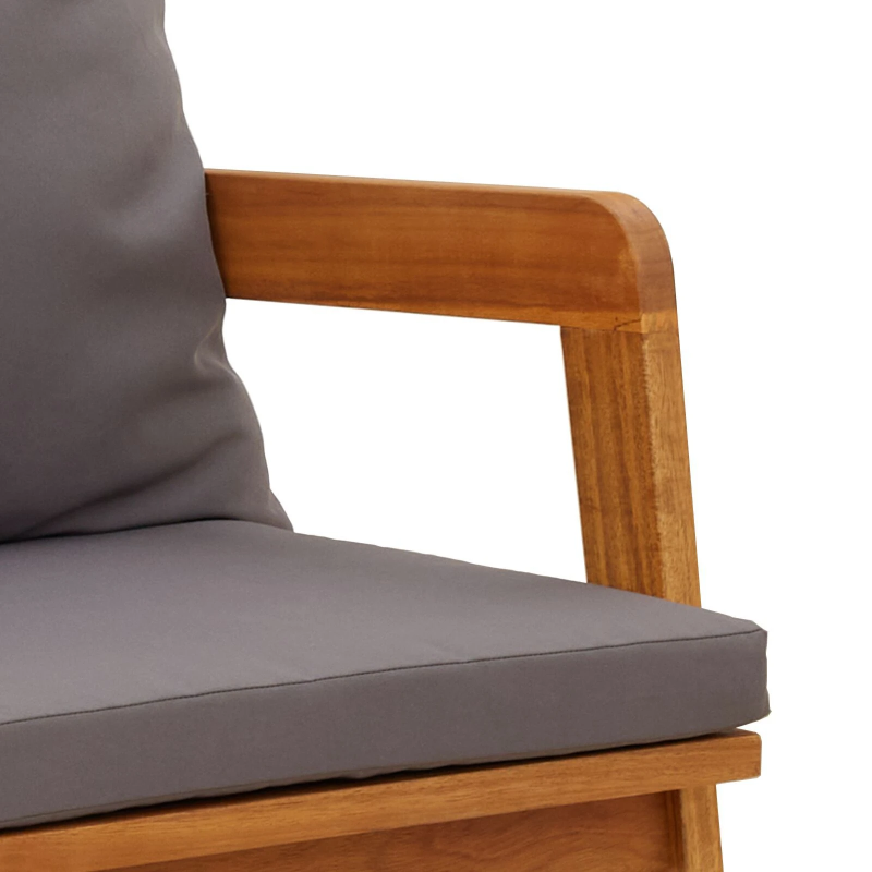 vidaXL Dārza sols ar spilvenu Eļļa dabīgā Cietā akācijas koks