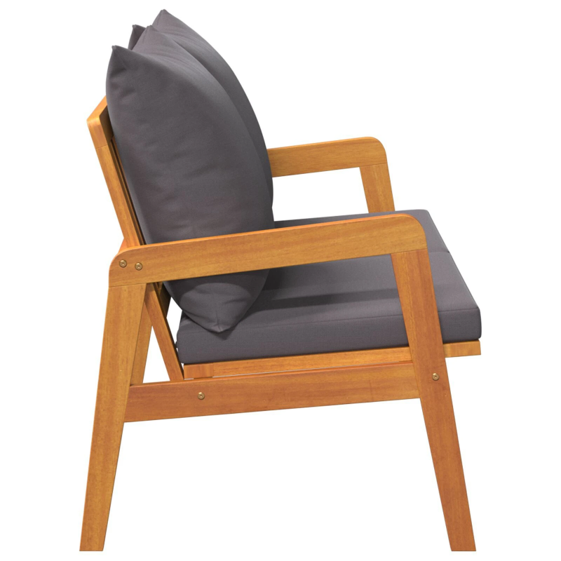 vidaXL Dārza sols ar spilvenu Eļļa dabīgā Cietā akācijas koks