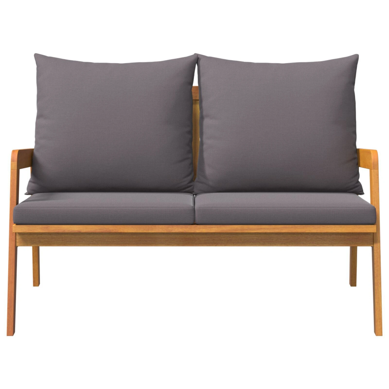 vidaXL Dārza sols ar spilvenu Eļļa dabīgā Cietā akācijas koks