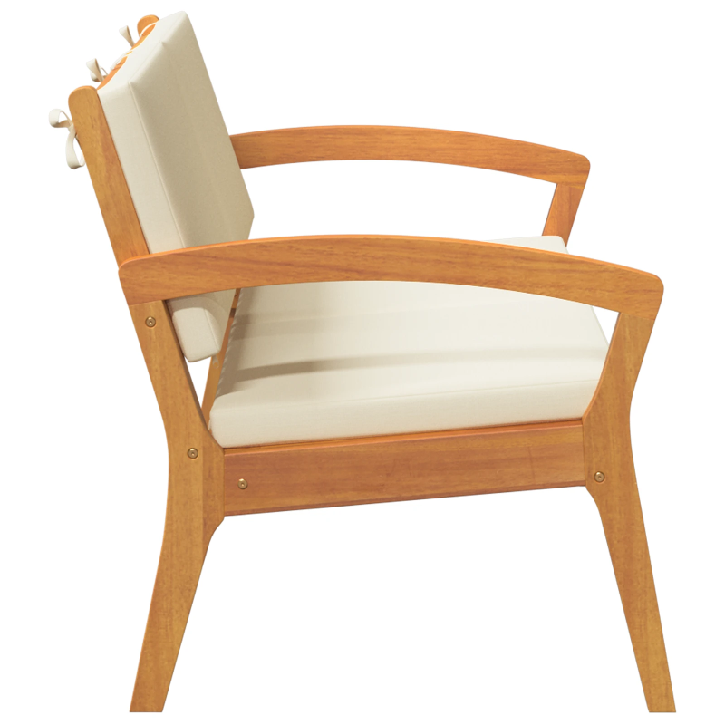 vidaXL Dārza sols ar spilvenu Eļļa dabīgā Cietā akācijas koks