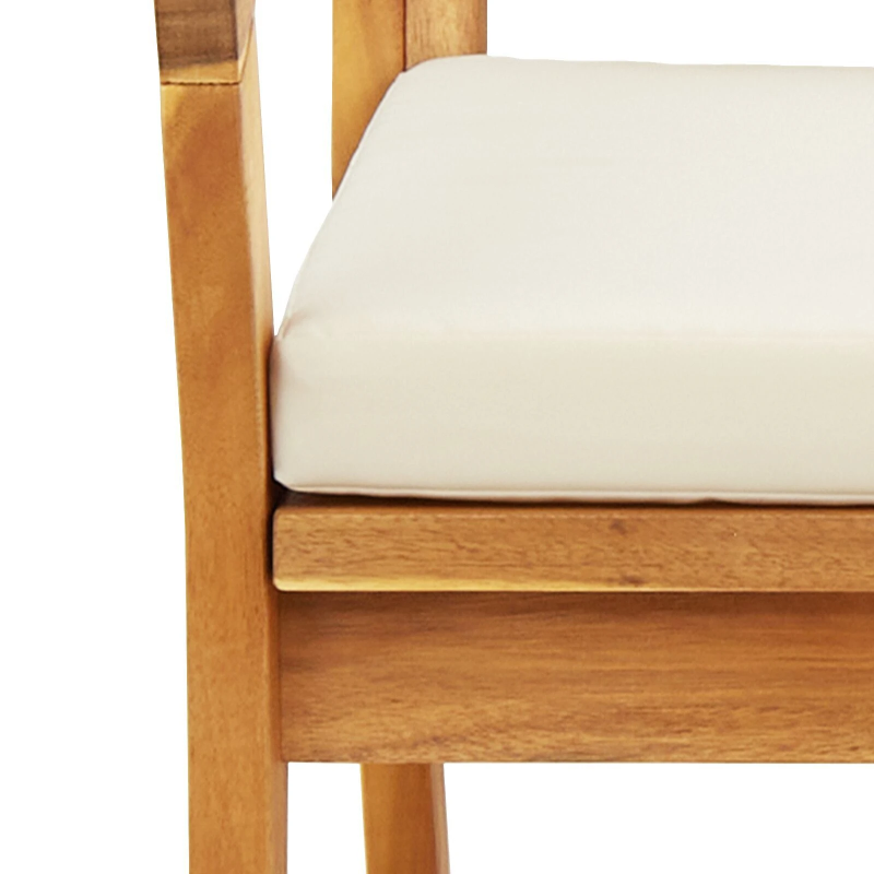 vidaXL Dārza sols ar spilvenu Eļļa dabīgā Cietā akācijas koks