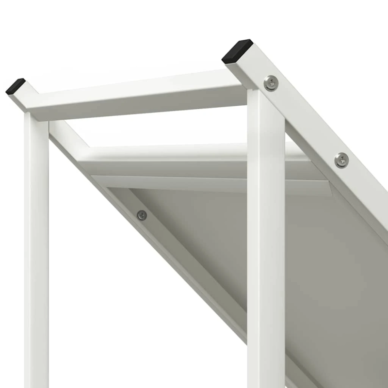 vidaXL Malkas plaukts, balta, 70x43x34,5 cm, auksti velmēts tērauds