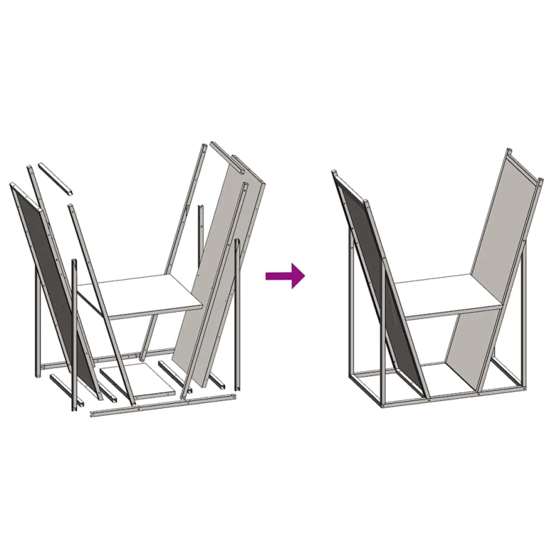 vidaXL Malkas plaukts, balta, 69,5x35x81 cm, auksti velmēts tērauds