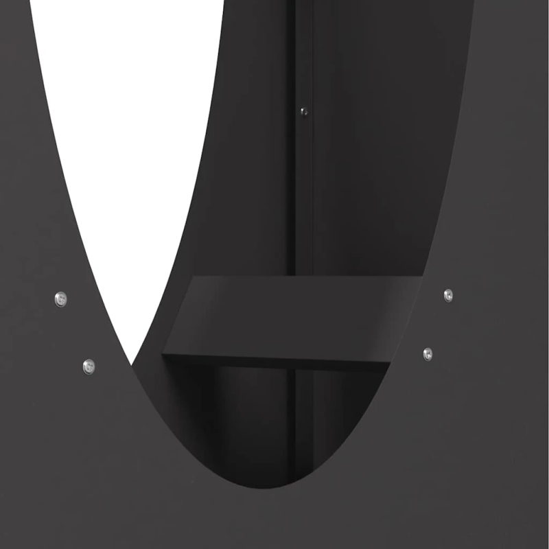 vidaXL Malkas plaukts, melns, 50x23x100 cm, auksti velmēts tērauds