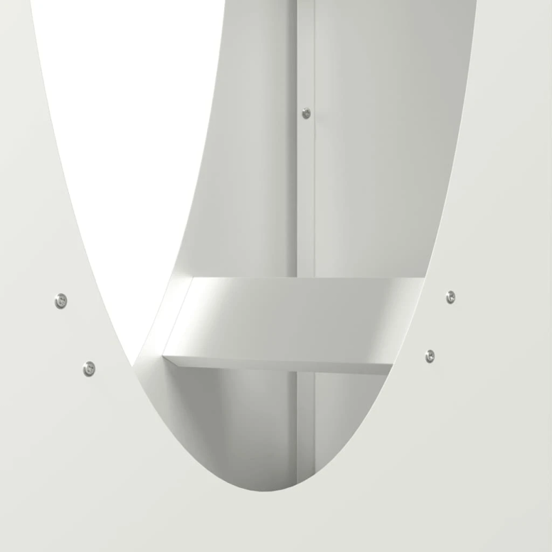 vidaXL Malkas plaukts, balta, 50x23x100 cm, auksti velmēts tērauds