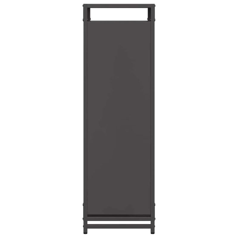 vidaXL malkas plaukts, melns, 90x28x90 cm, auksti velmēts tērauds