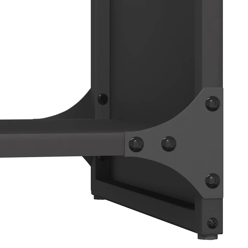 vidaXL Malkas plaukts, melns, 40x30x80 cm, auksti velmēts tērauds