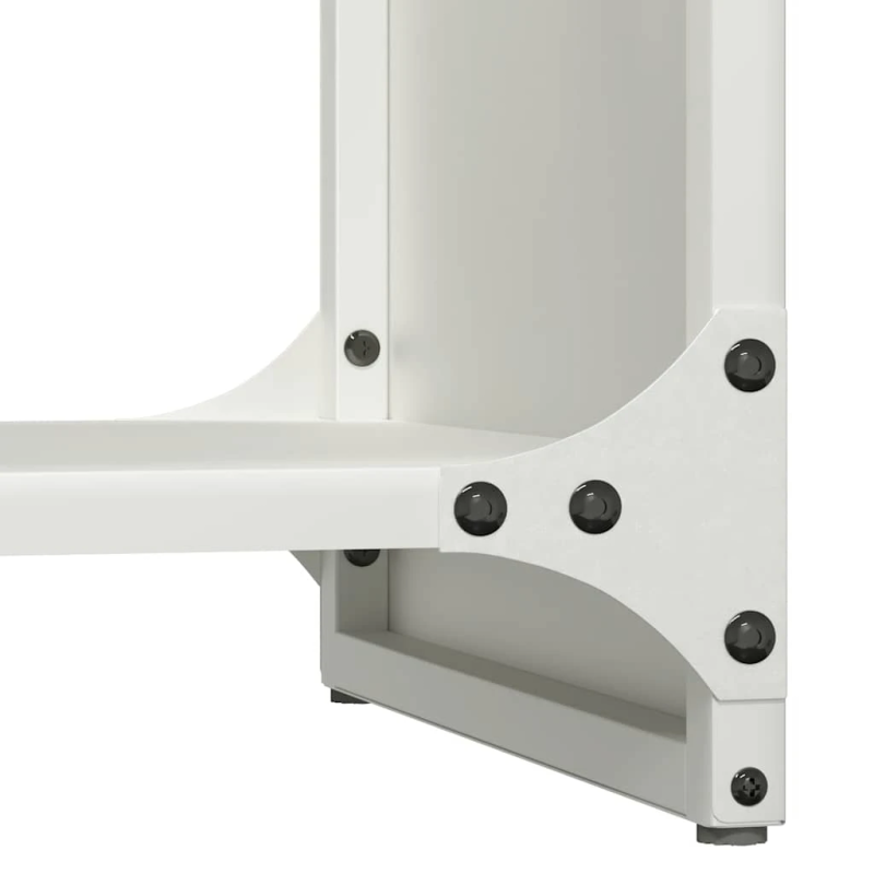 vidaXL Malkas plaukts, balta, 40x30x80 cm, auksti velmēts tērauds