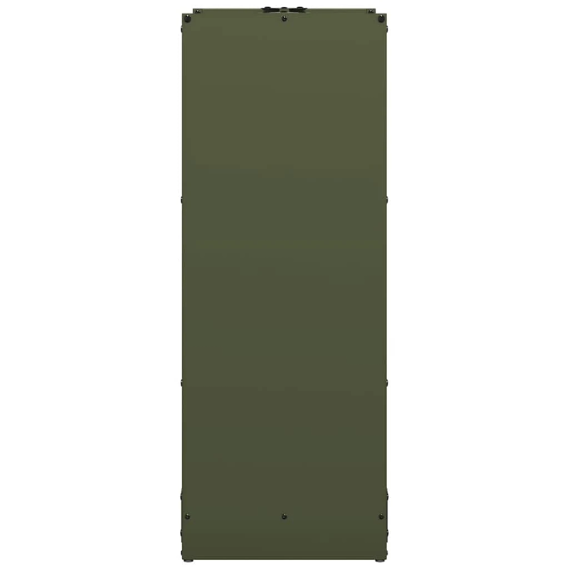 vidaXL Malkas plaukts, olīvu zaļa 40x30x80 cm auksti velmēts tērauds