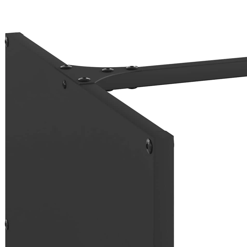 vidaXL Malkas plaukts, melns, 40x40x40 cm, auksti velmēts tērauds