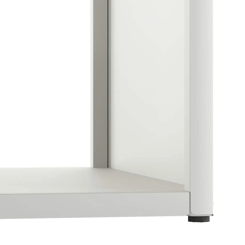 vidaXL Malkas plaukts, balta, 40x40x40 cm, auksti velmēts tērauds