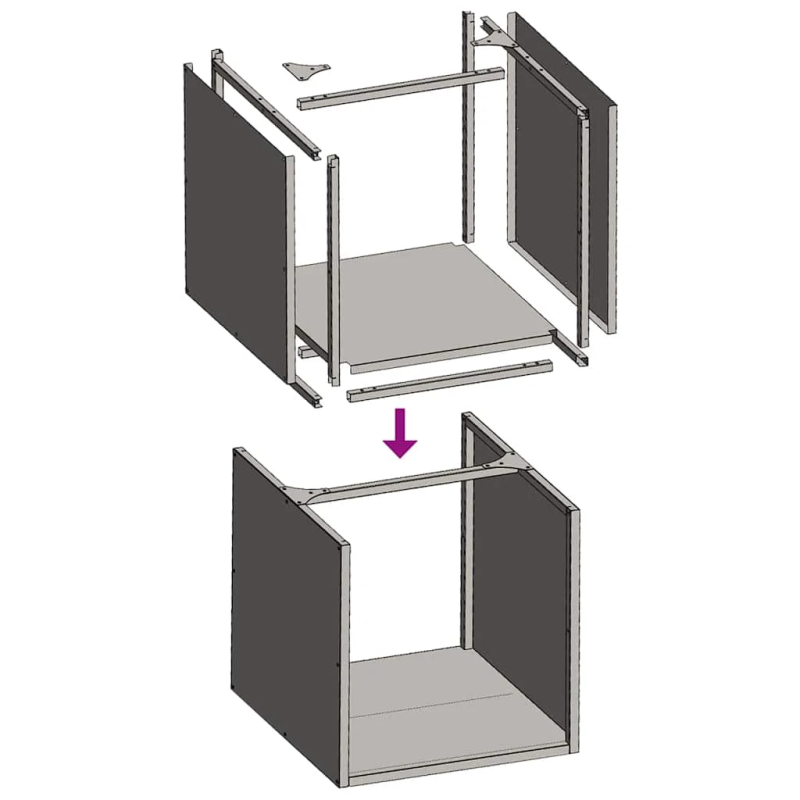vidaXL malkas statīvs, 40x40x40 cm, nerūsējošais tērauds