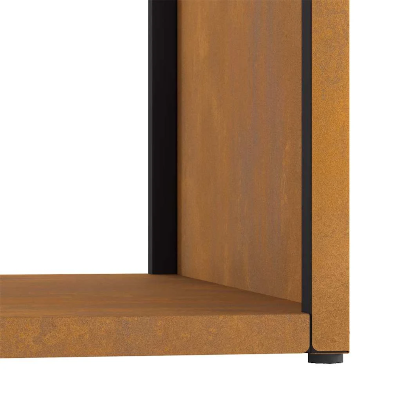 vidaXL Malkas plaukts 40x40x40 cm laikapstākļiem izturīgs tērauds