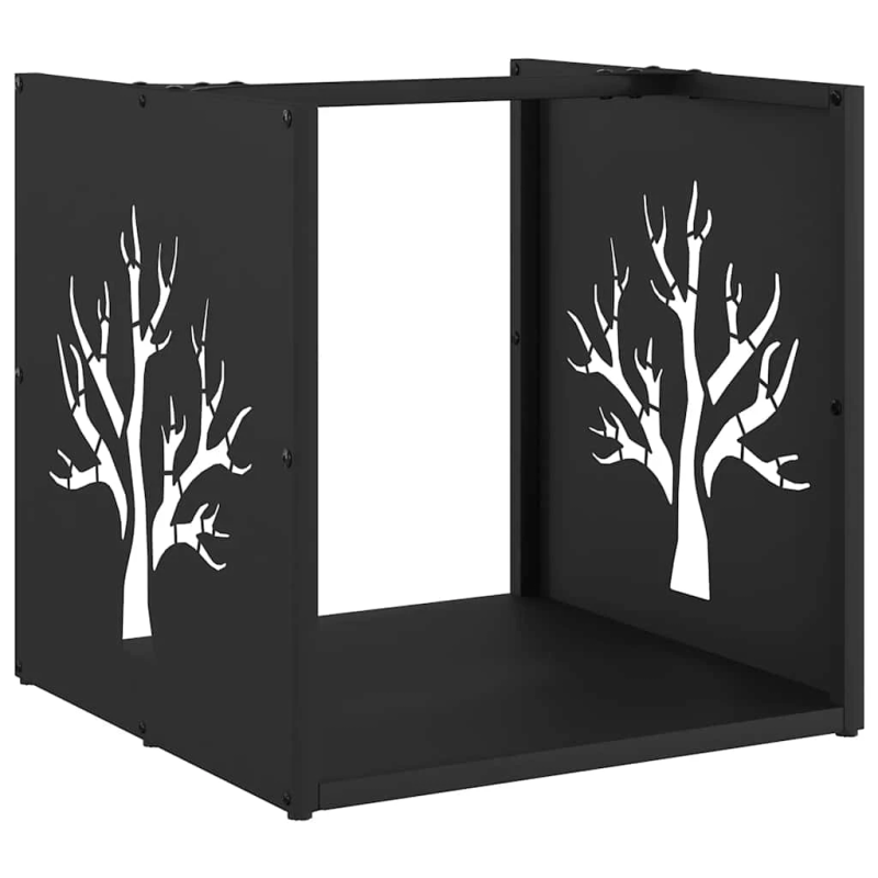 vidaXL Malkas plaukts, melns, 40x40x40 cm, auksti velmēts tērauds