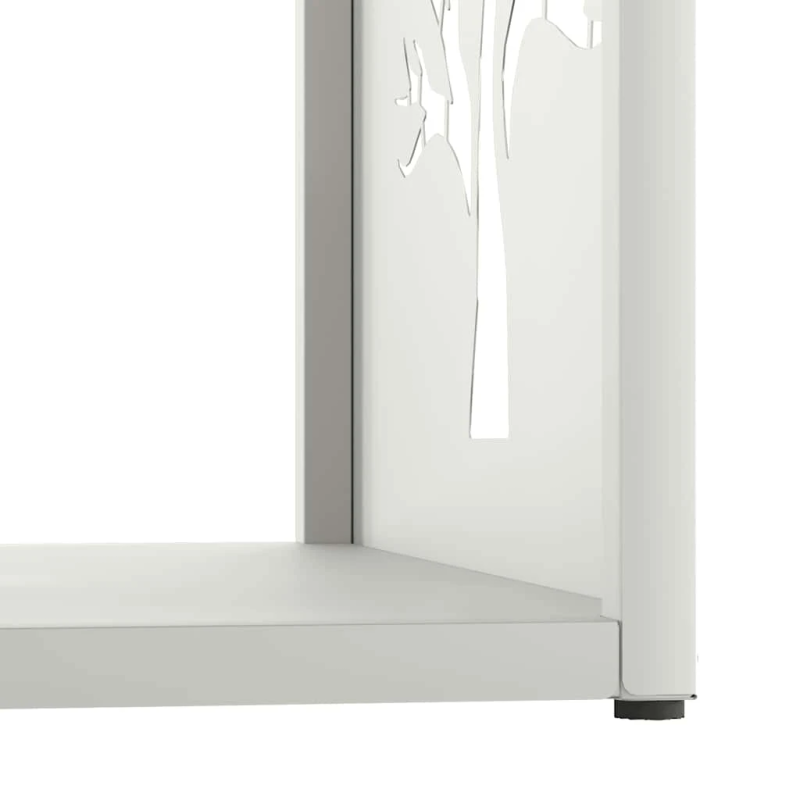 vidaXL Malkas plaukts, balta, 40x40x40 cm, auksti velmēts tērauds