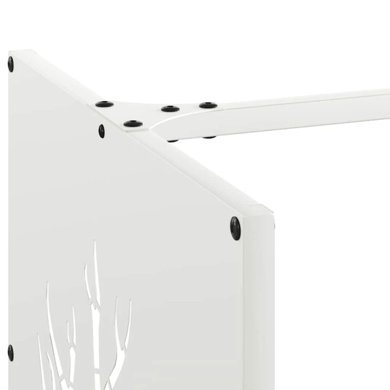 vidaXL Malkas plaukts, balta, 40x40x40 cm, auksti velmēts tērauds