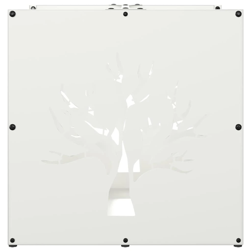 vidaXL Malkas plaukts, balta, 40x40x40 cm, auksti velmēts tērauds