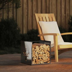 vidaXL malkas statīvs, 40x40x40 cm, nerūsējošais tērauds