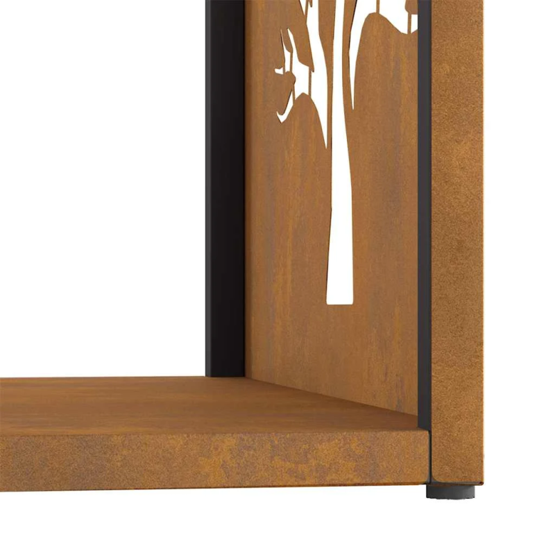 vidaXL Malkas plaukts 40x40x40 cm laikapstākļiem izturīgs tērauds