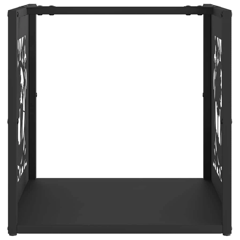 vidaXL Malkas plaukts, melns, 40x40x40 cm, auksti velmēts tērauds