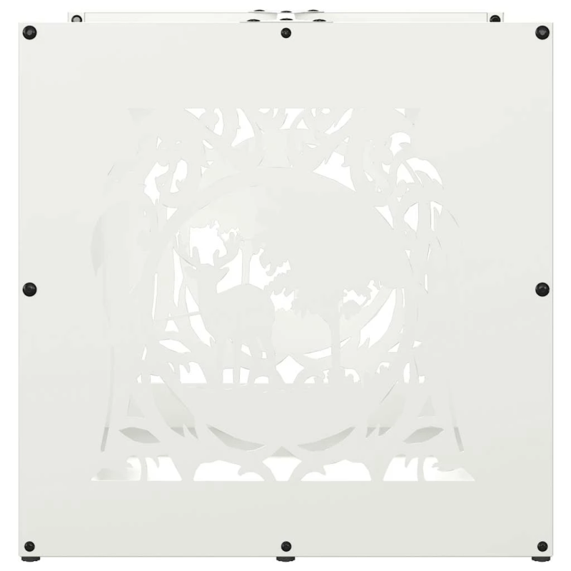 vidaXL Malkas plaukts, balta, 40x40x40 cm, auksti velmēts tērauds