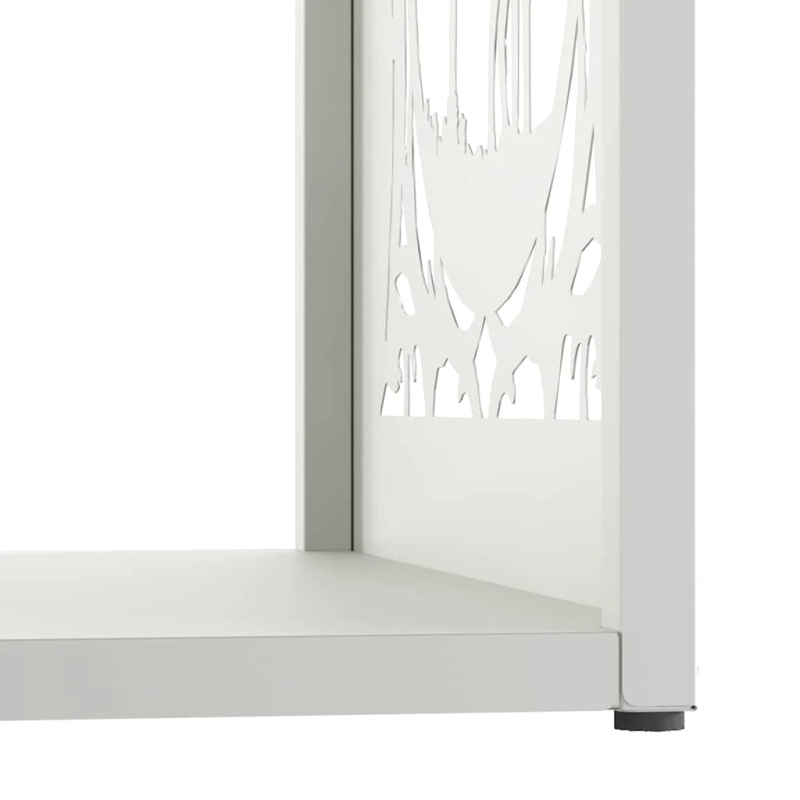 vidaXL Malkas plaukts, balta, 40x40x40 cm, auksti velmēts tērauds