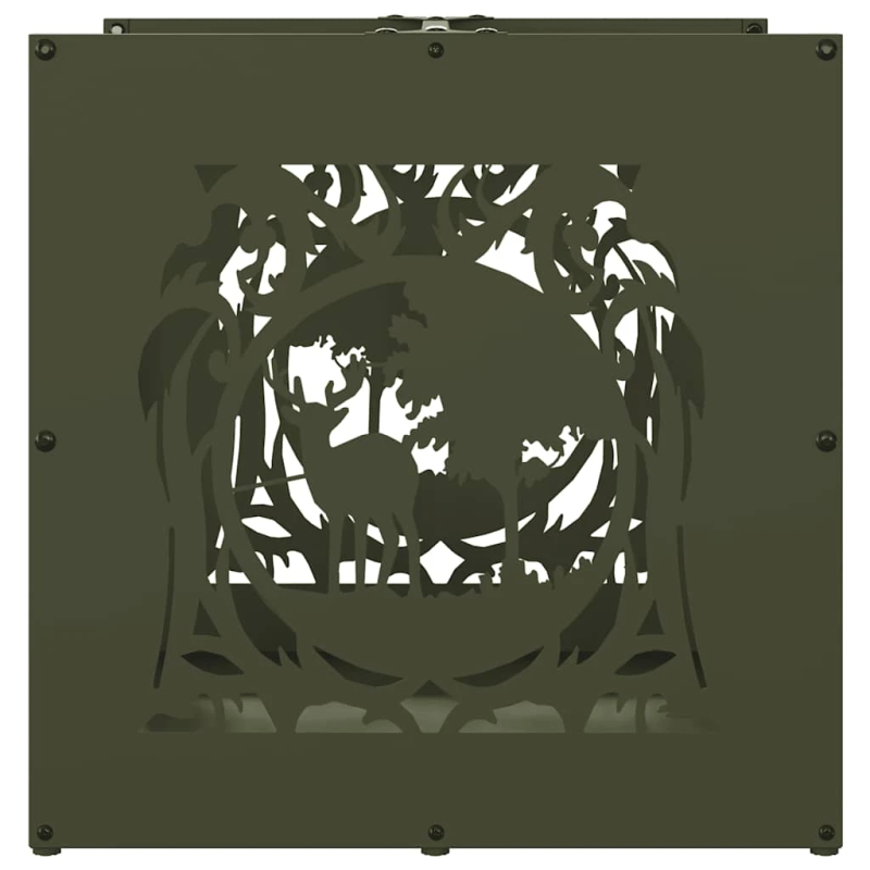 vidaXL Malkas plaukts, olīvu zaļa 40x40x40 cm auksti velmēts tērauds