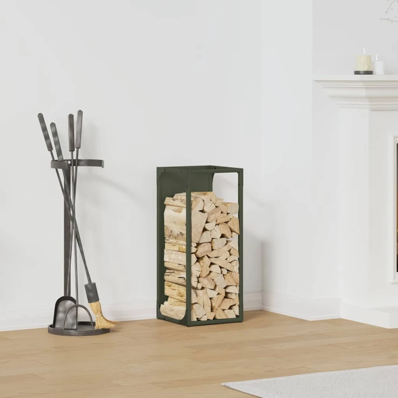 vidaXL Malkas plaukts Olive Green 25x25x60 cm Auksti velmēts tērauds