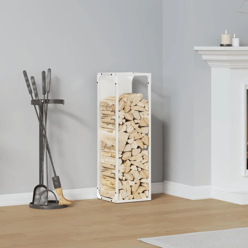 vidaXL Malkas plaukts Balts 25x25x80 cm Auksti velmēts tērauds