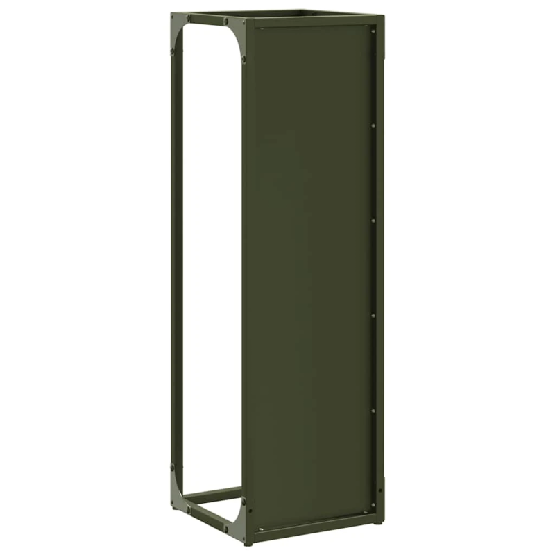 vidaXL Malkas plaukts Olive Green 25x25x80 cm Auksti velmēts tērauds