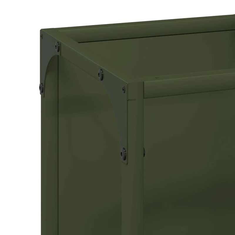 vidaXL Malkas plaukts Olive Green 25x25x80 cm Auksti velmēts tērauds