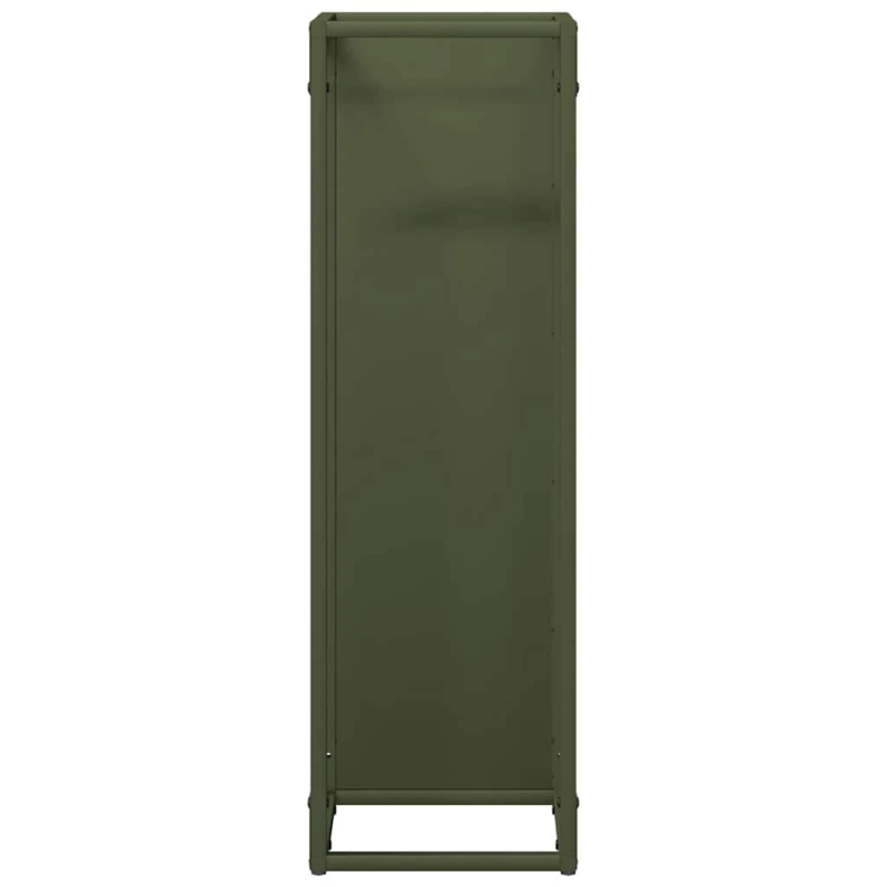 vidaXL Malkas plaukts Olive Green 25x25x80 cm Auksti velmēts tērauds