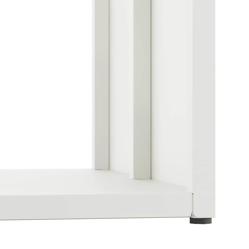 vidaXL Malkas plaukts, balta, 40x40x40 cm, auksti velmēts tērauds